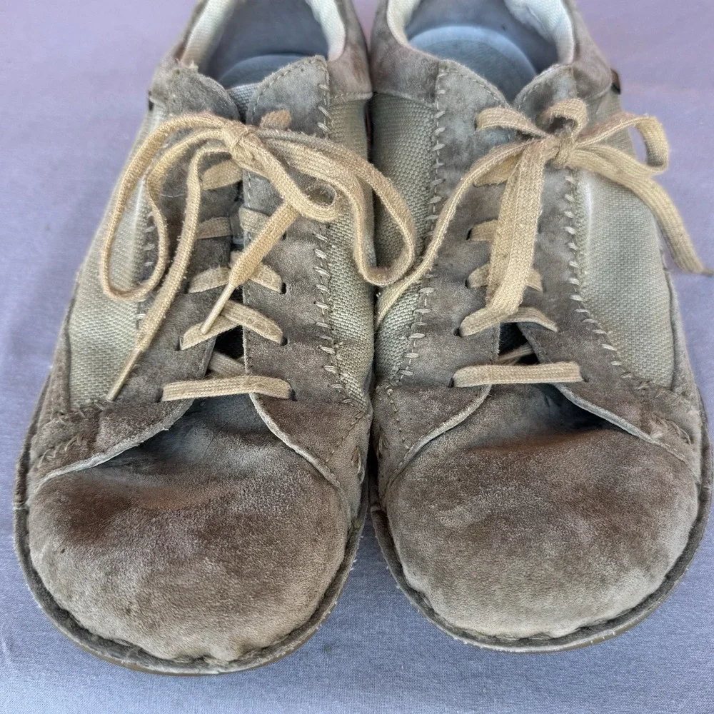 Size 13 - Patagonia Olulu Men's Hiking Shoes Sage‎ Khaki Leather Hemp Low Top